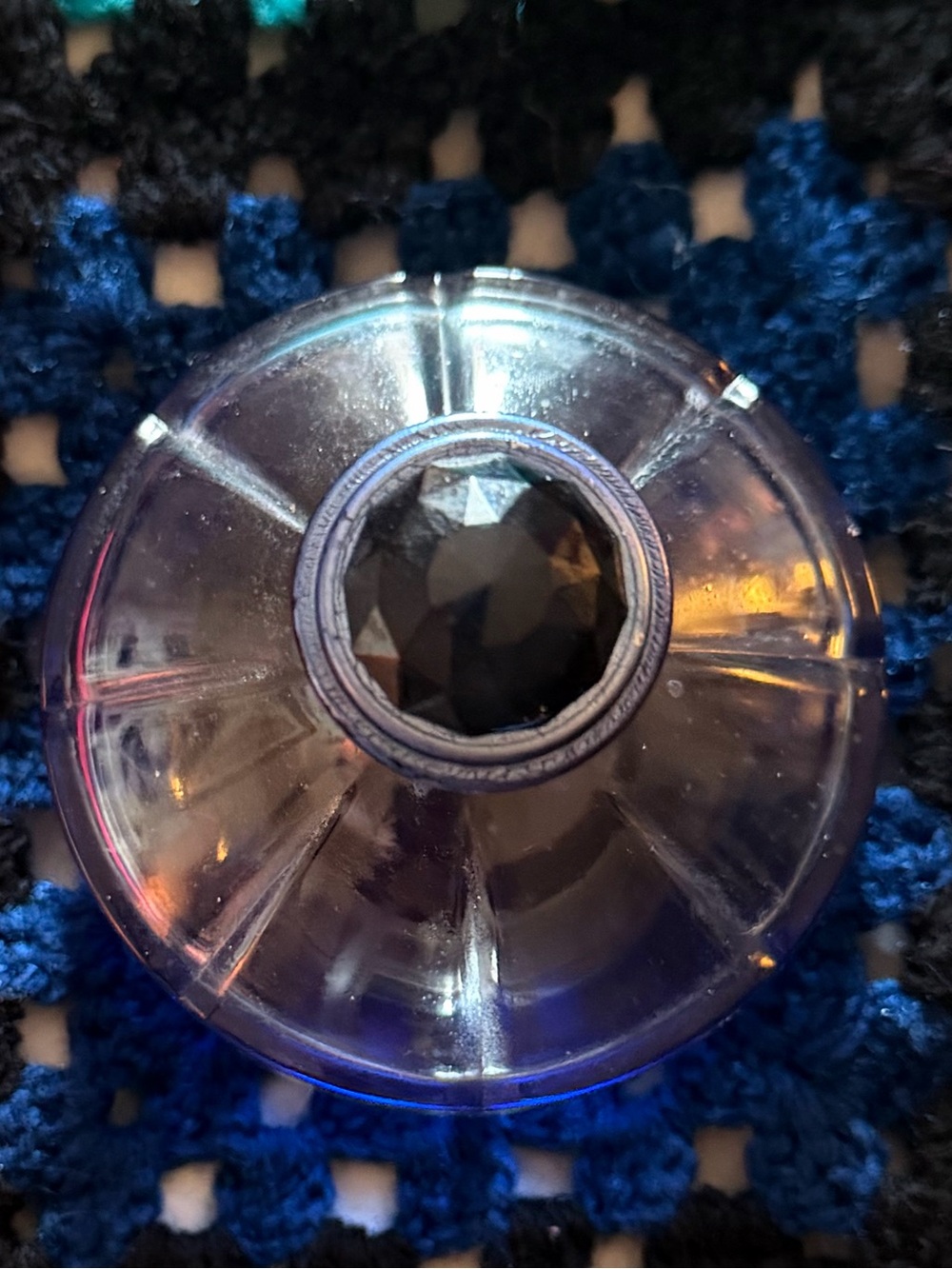 Kate Moss Velvet Hour Y2K EMPTY Perfume Bottle Authentic 2000s Decor ~ blue